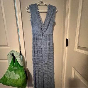 Bebe size 0 lace formal dress, blue